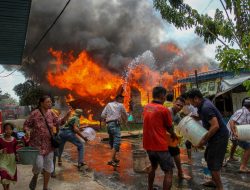 40 Rumah di Nunukan Habis Dilalap Api, Warga Lompat ke Sungai Selamatkan Diri
